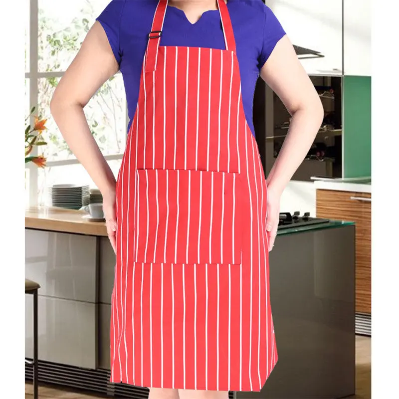 Kitchen Stripe Bib Apron With 2 Pockets For Women Men Chef's Apron Home Kitchen Accessories 3 Pattern For Your Choice 84803 1