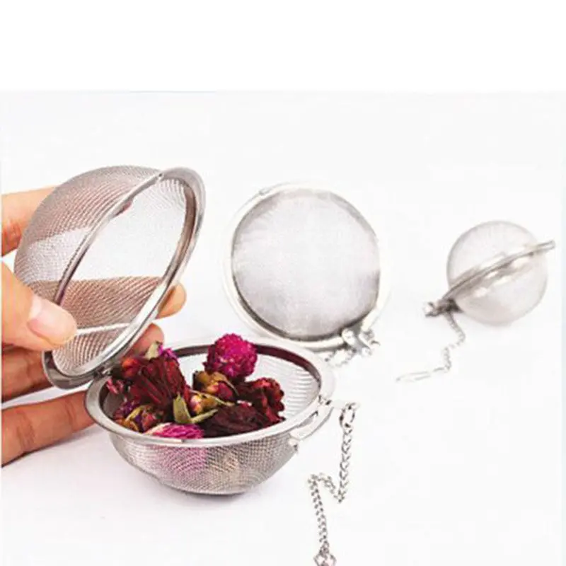 Kitchen Tea Infuser Stainless Steel Tea Pot Infuser Sphere Mesh Tea Strainer Handle Tea Ball 69935 1