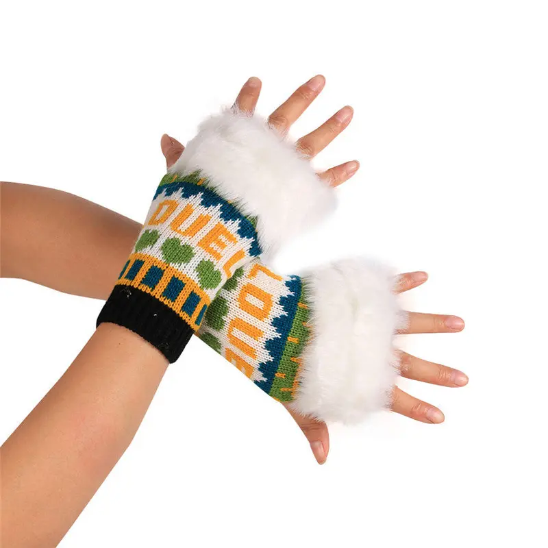 Knitted Arm Fingerless Gloves Womens Gloves Cold Soft Warm Mitten Fast Shipping Feida 1