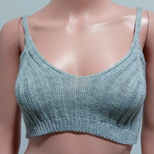 Knitted Bustier Crop Top Sexy Fitness Women Top Sweater Crochet Ladies Short Tank Top Cami Cropped Top For Women 5
