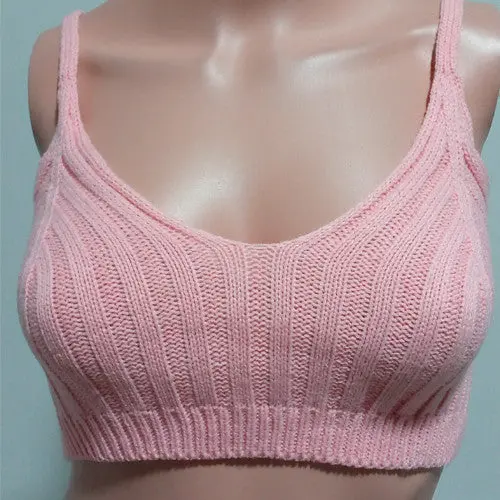 Knitted Bustier Crop Top Sexy Fitness Women Top Sweater Crochet Ladies Short Tank Top Cami Cropped Top For Women 7