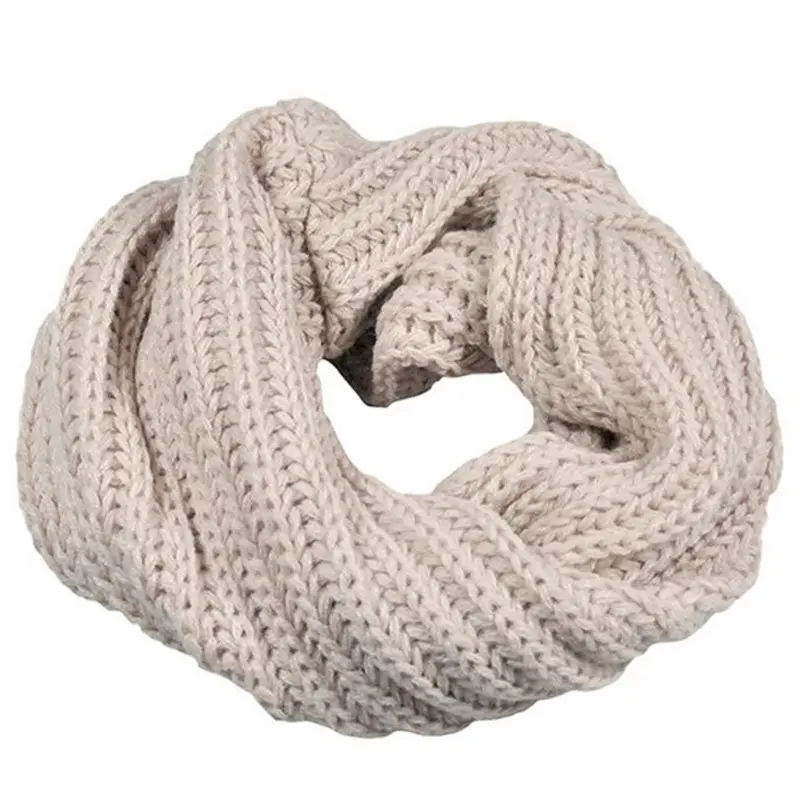 Knitted Circle Wool Scarf Shawl Wrap Warm Collar 1