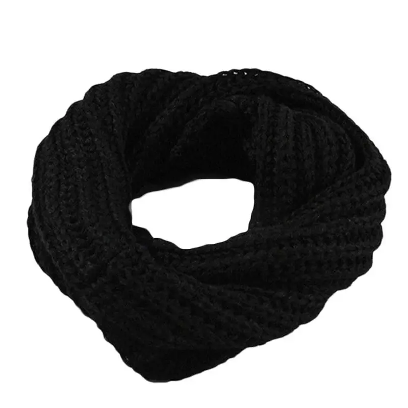 Knitted Circle Wool Scarf Shawl Wrap Warm Collar 2