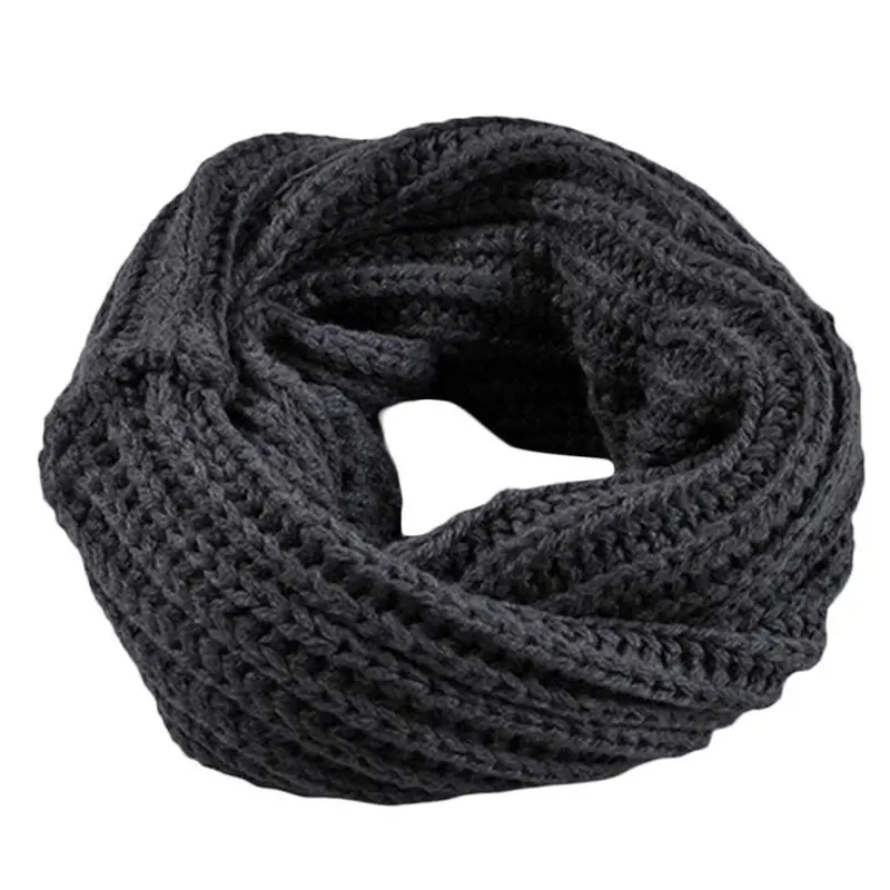 Knitted Circle Wool Scarf Shawl Wrap Warm Collar 4