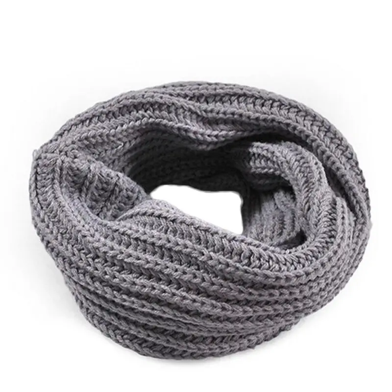 Knitted Circle Wool Scarf Shawl Wrap Warm Collar 5