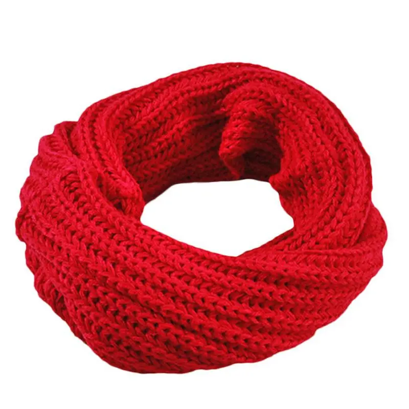 Knitted Circle Wool Scarf Shawl Wrap Warm Collar 9