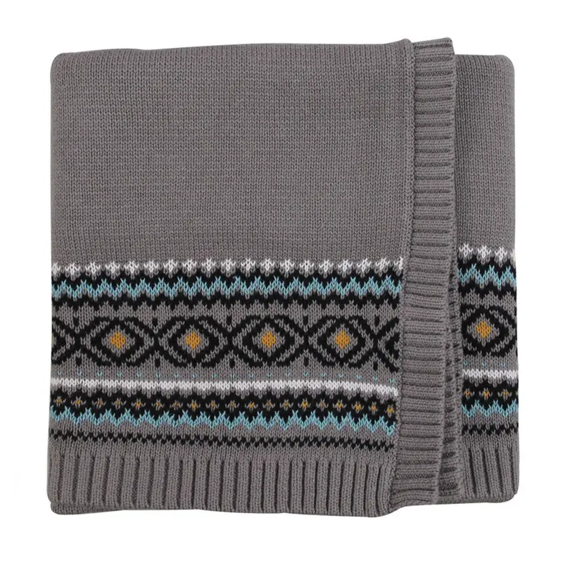Knitted Cotton Baby Blanket Knitted Plaid For Bed Sa Cobertores Bath Towels Play Mat St Infant Bedding 90Cm*76Cm 1
