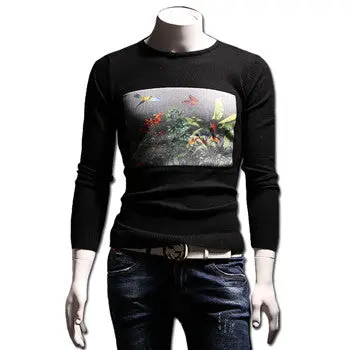 Knitted Floral Sweaters Pullovers Large Size Casual Slim Fit Long Sleeved O Neck Sweaters Hombre 1