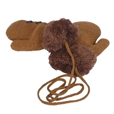 Knitted Gloves Children Warm Rope Mittens Boy Leaf Girl Glove 5
