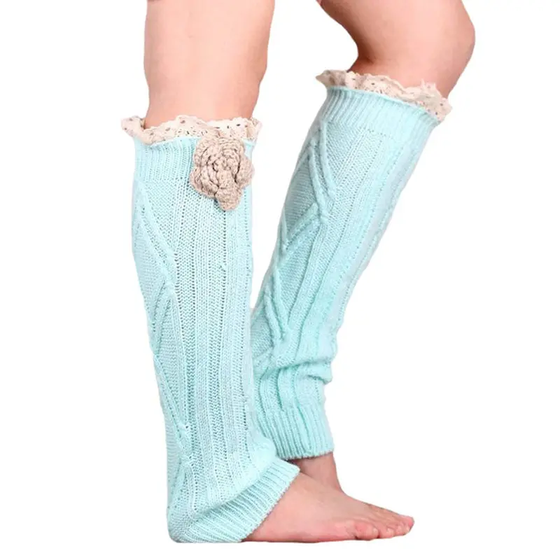 Knitted Socks Leg Warmers Boot Cuffs Gaiters Women's Knee Socks Calentadores Piernas Polainas Beenwarmers Feida 1