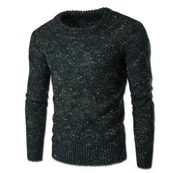 Knitted Sweaters And Pullovers Hombre Casual Slim Fit Long Sleeved O Neck Sweaters Outwear Hombre 1