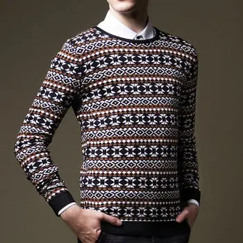 Knitted Sweaters Casual Slim Fit Large Size Round Necksweaters And Pulloversclothing Coats 1