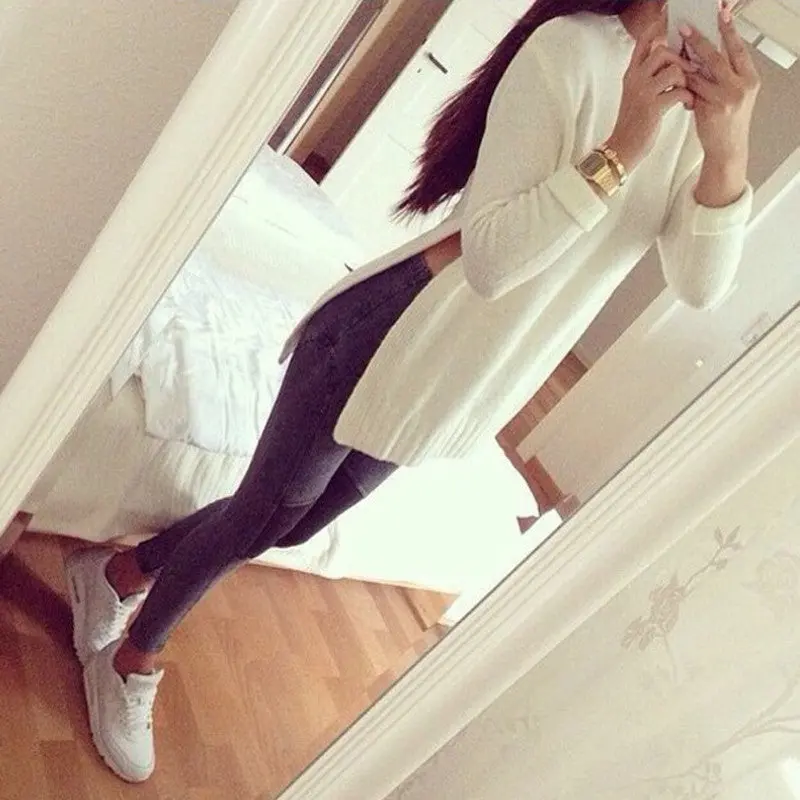 Knitted Women Casual Sweater Plus Size Knitwear Split Pullover Sweater Sweaters J4158 4