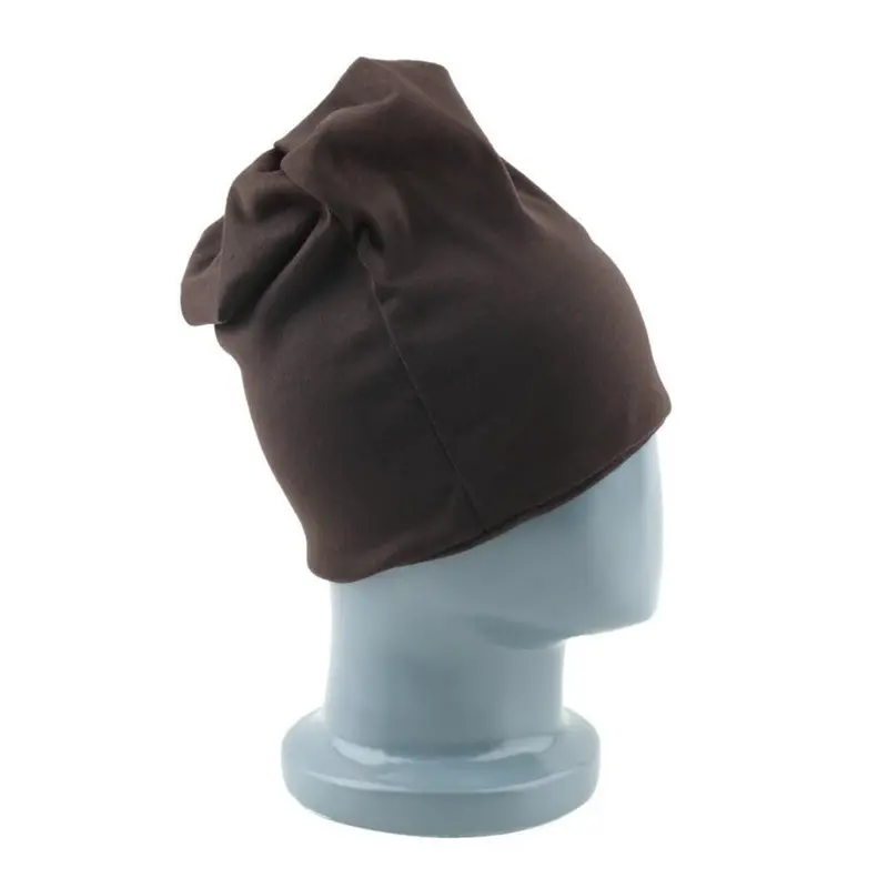 Knittedcap Casual Beanies Solid Color Hip-Hop Snap Slouch Skullies Bonnet Beanie Hat Gorro 4