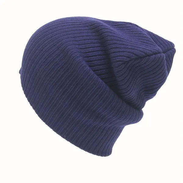 Knitting Beanies Hat Solid Color Warm Soft Skullies Beanie Knit Cap Hats Knitted Caps For Men Women 5