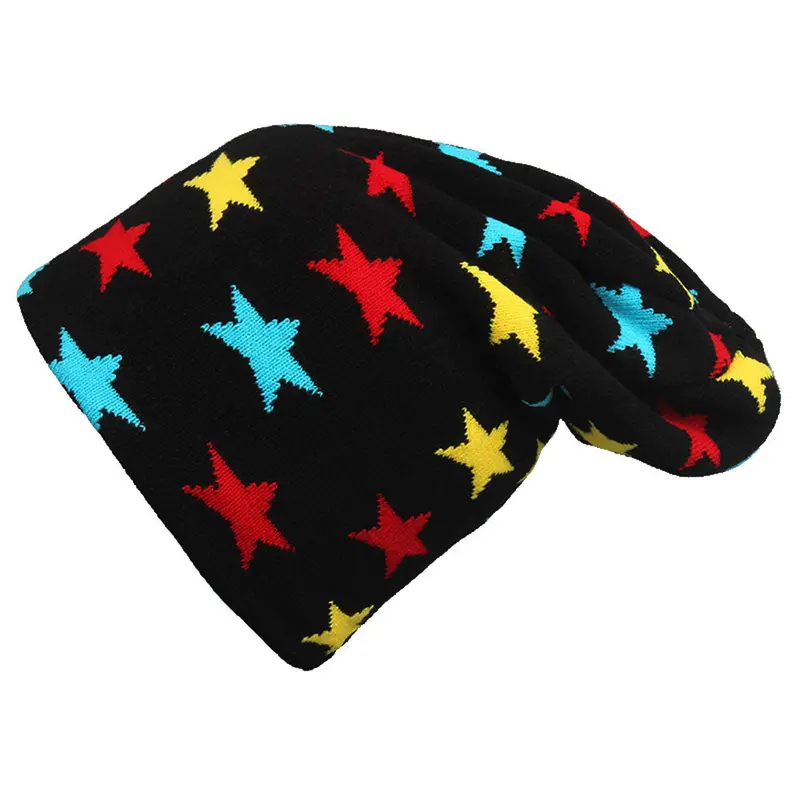 Knitting Star Beanie Hat Snapback Men Women Hiphop Cap 1