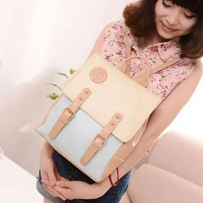 Korean Backpacks Pu Leather Shoulder Bag Small Backpack Embossed Leisure Bags Mochila Feminina 1