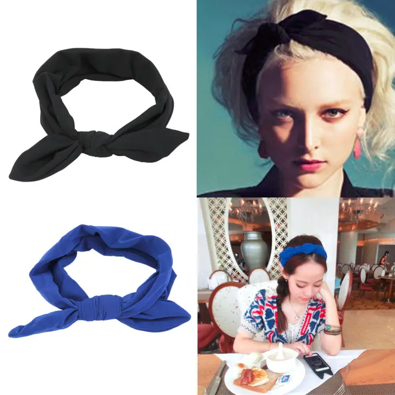 Korean Rabbit Ear Headscarf Elastic Headbandshair Accessories 1