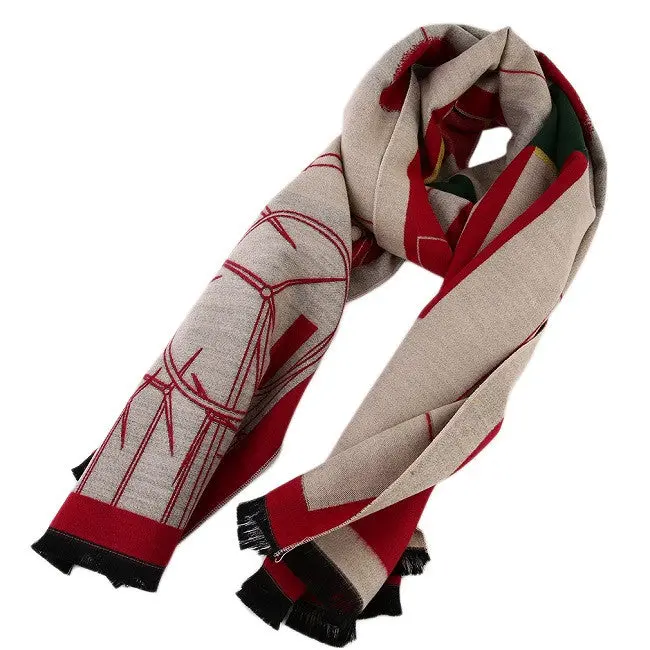 Korean Style Keep Warmdual Usage Thick Scraf Super Long Ladies Air Conditioned Room Scarf 4