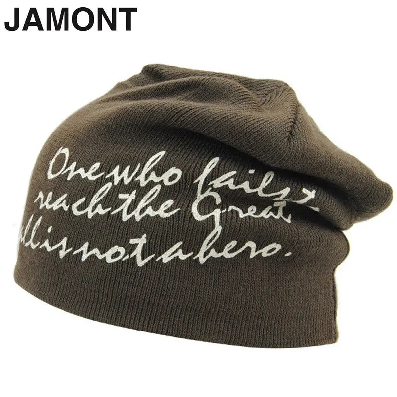 Korean Style Letter Floral Printed Cotton Knitting Capsable Design Keep Warm Headwear Hats Jamont B0301 3