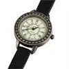 Korean Style Retro Classic Dial Watches Vintage Leather Strap Simplegirls Quartz Wrist Watch Round Shape For Adult 1