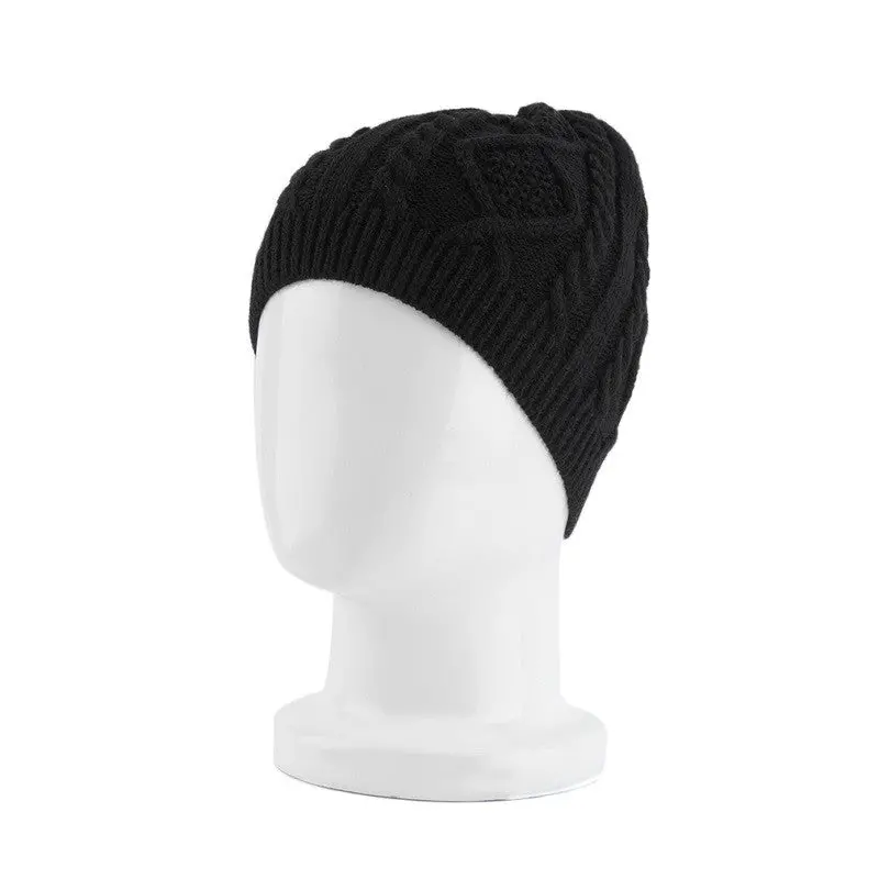 Korean Stylebeanieswarm Wool Knitted Crochet Slouch Hat Skullies Capcasquette Gorros De Lana Multicolor 2