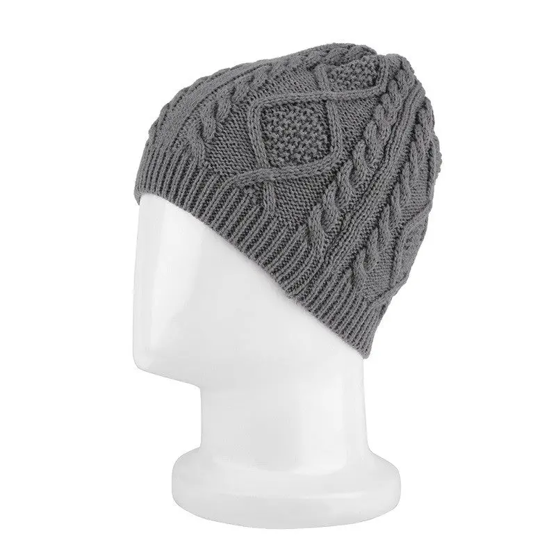 Korean Stylebeanieswarm Wool Knitted Crochet Slouch Hat Skullies Capcasquette Gorros De Lana Multicolor 5