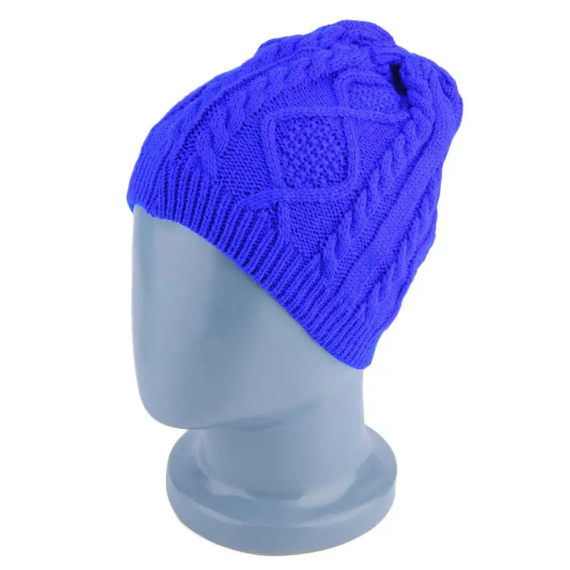 Korean Stylebeanieswarm Wool Knitted Crochet Slouch Hat Skullies Capcasquette Gorros De Lana Multicolor 6