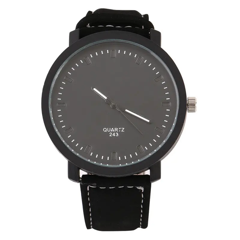 Korean Styleminimalist No Letterandcouple Lovers Watches Leather Belt Quartz Wrist Watch 1