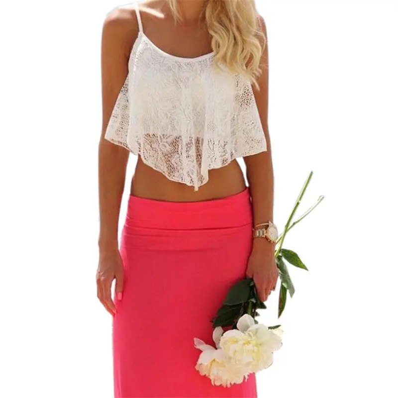 Lace Floral Crop Tops Bralette Bralet White For Women Plus Size 1