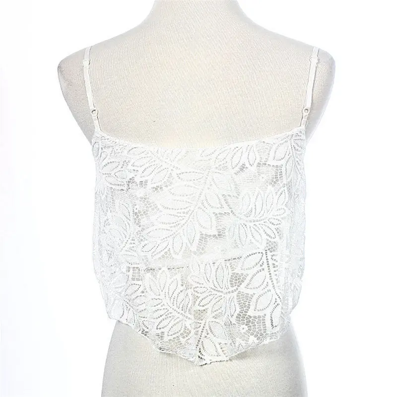 Lace Floral Crop Tops Bralette Bralet White For Women Plus Size 2
