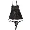 Lace Sexy Lingerieetaoline Split Joint Perspective Hollow Out Style Dress Braces Skirt With Underwear Sleepwear 1