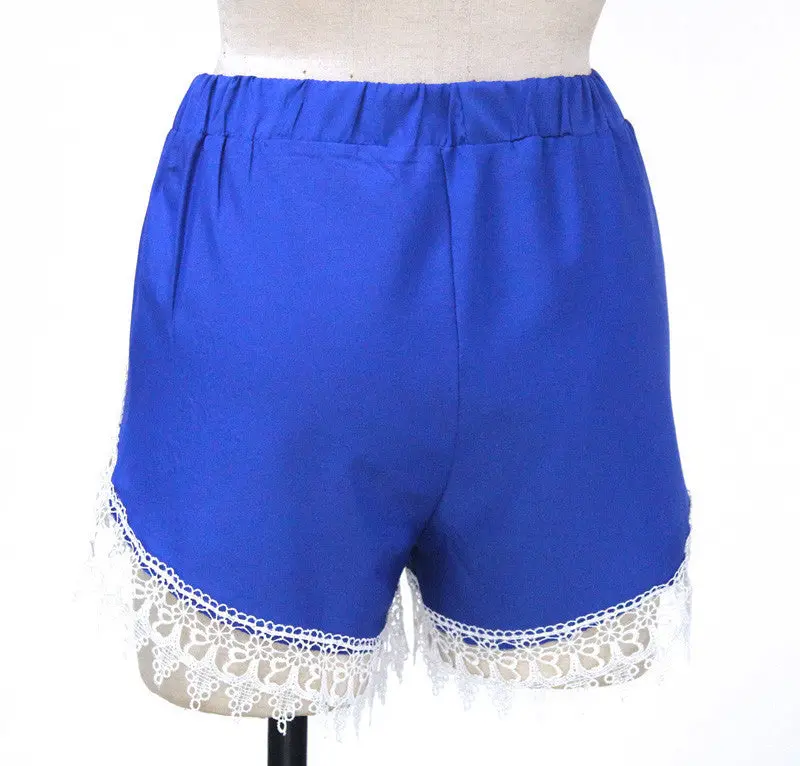 Lace Women Shorts Blue Shorts Size Sxl Lace Decorated Lady Short Pants Trousers 4