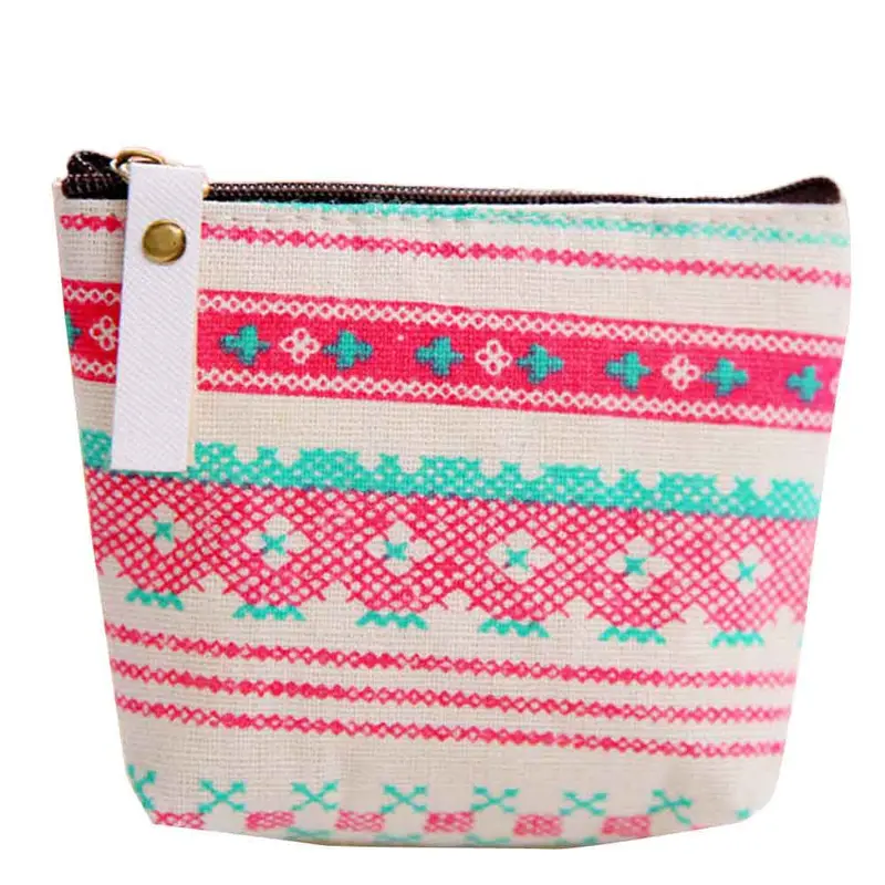 Ladies Canvas Classic Retro Small Change Coin Purse Little Key Pouch Money Bag Girl's Mini Short Coin Holder Wallet Bolsa Moeda 3