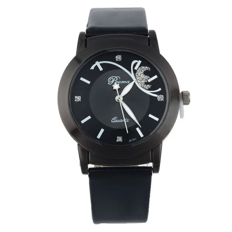 Ladies Fashion Watches Girl Women Luxury Diamond Pretty Quartz Wrist Watch Black Relogio Feminino 1