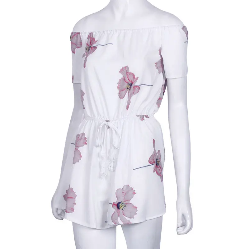 Ladies Floral Printing Clubwear Playsuit Party Jumpsuit Romper Trousers Combishort Overalls For Women Feida 1