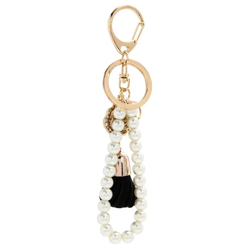 Ladies Key Chain S Tassel Pearl Keychain Bag Handbag Key Ring Car Key Pendant Gifts For Women Girl Feida 1