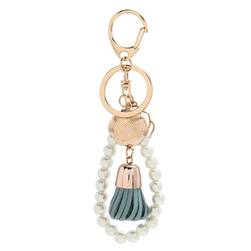 Ladies Key Chain S Tassel Pearl Keychain Bag Handbag Key Ring Car Key Pendant Gifts For Women Girl Feida 2
