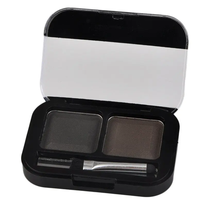 Ladies Makeup Tool Rihao Eye Shadow Eye Brow Makeup Eyebrow Powder Palette Double Color In One Palette 2