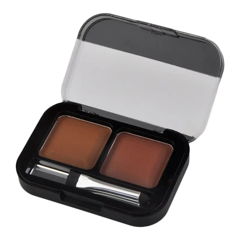 Ladies Makeup Tool Rihao Eye Shadow Eye Brow Makeup Eyebrow Powder Palette Double Color In One Palette 4