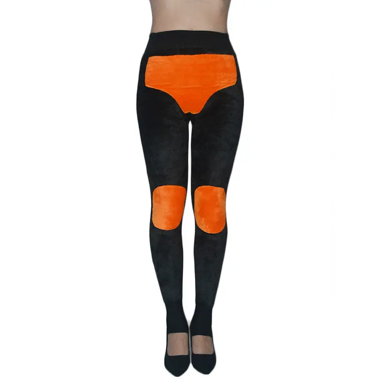 Ladies Slim Type Thickening Elastic High Waist Stretch Pencil Pantswarm Outer Stretch Solid Pants Full Length 1