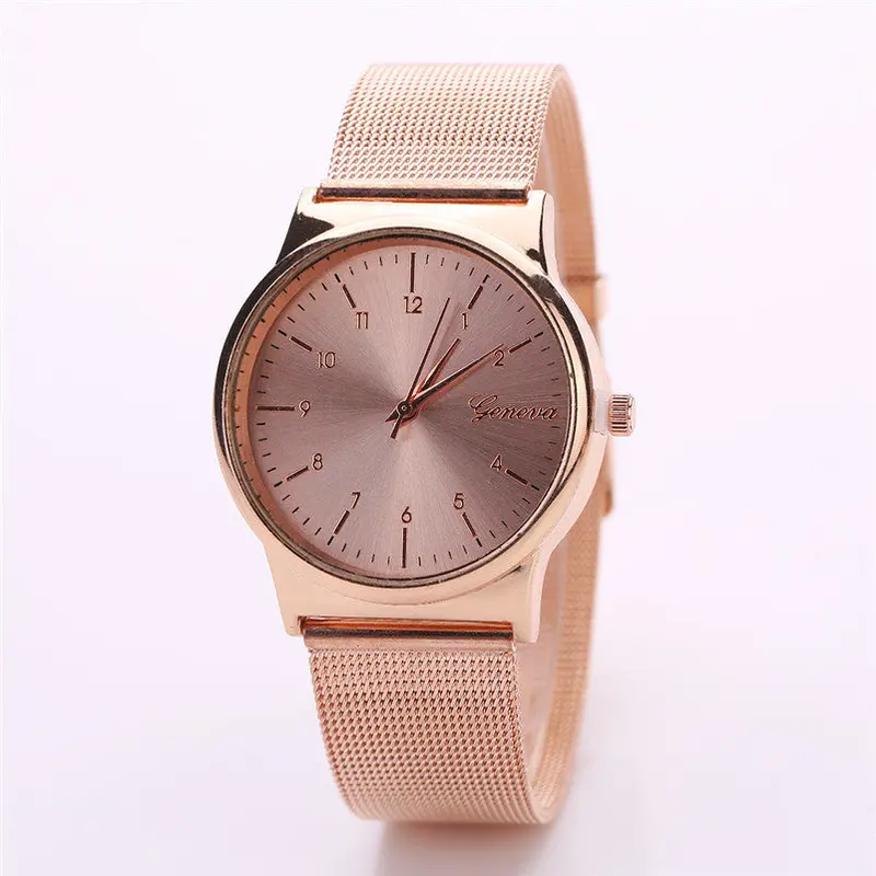 Ladies Watch, Classic Gold Quartz Stainless Steel Wrist Watches Relojes Mujer Rose Gold Watch Fast Shipping Feida 2