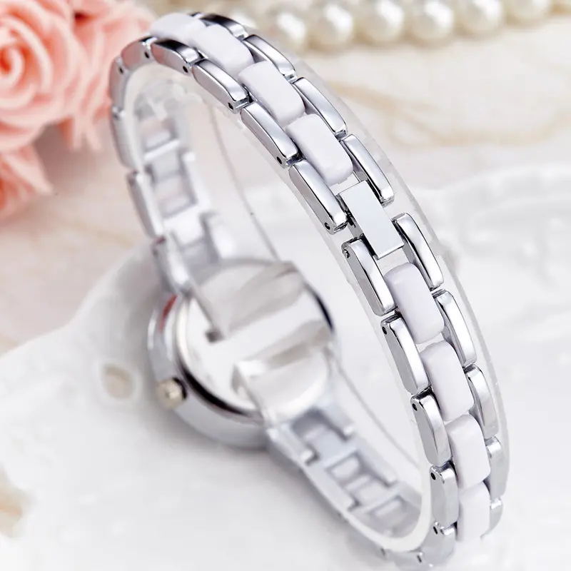 Ladies Watch Relogio Crystals Quartz Diamond Women Analog Wrist Bracelet Watch Feida 2