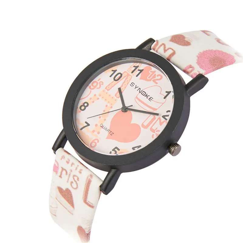 Ladies Watches Famous Synoke Dress Watch Leather Band Stainless Steel Luxury Watch Women Quartz-Watch Relogios 4