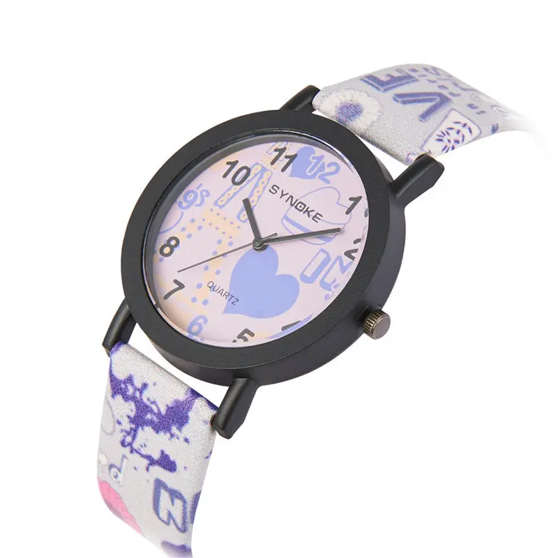 Ladies Watches Famous Synoke Dress Watch Leather Band Stainless Steel Luxury Watch Women Quartz-Watch Relogios 5