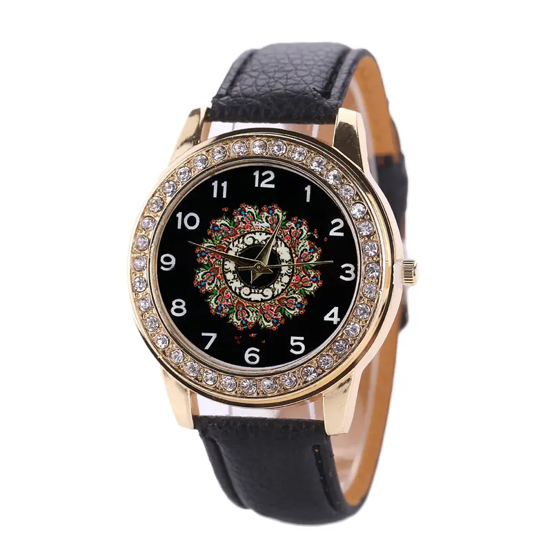 Ladies Watches Leather Band Stainless Steel Quartz Analog Wrist Watch Women Dress Watch Montre Feida 1