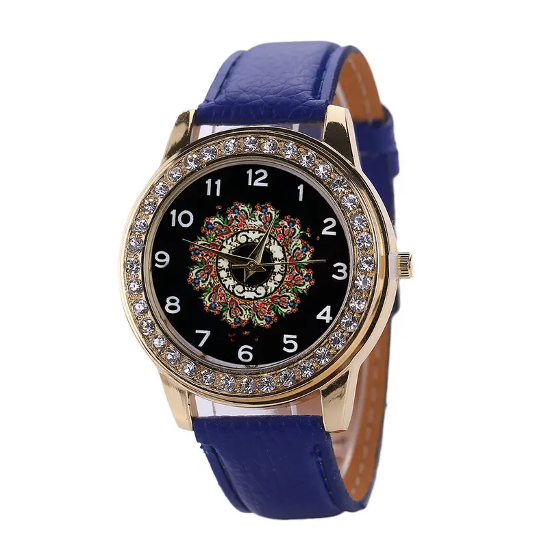 Ladies Watches Leather Band Stainless Steel Quartz Analog Wrist Watch Women Dress Watch Montre Feida 2