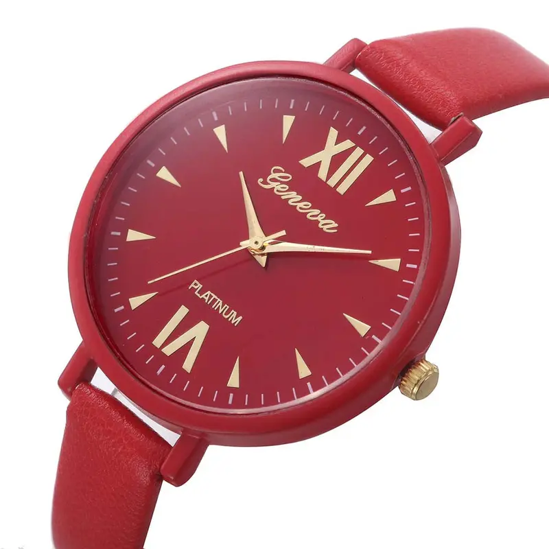 Ladies Watches Women Time Fine Watch Strap Leather Analog Simple Clock Dial Wrist Bracelet Watch Montre 6