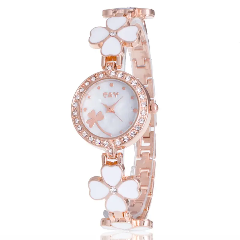 Ladies Women Bracelet Watch Relogio Feminino Minimalism Rhinestone Golden Stainless Steel Wrist Watch Feida 5