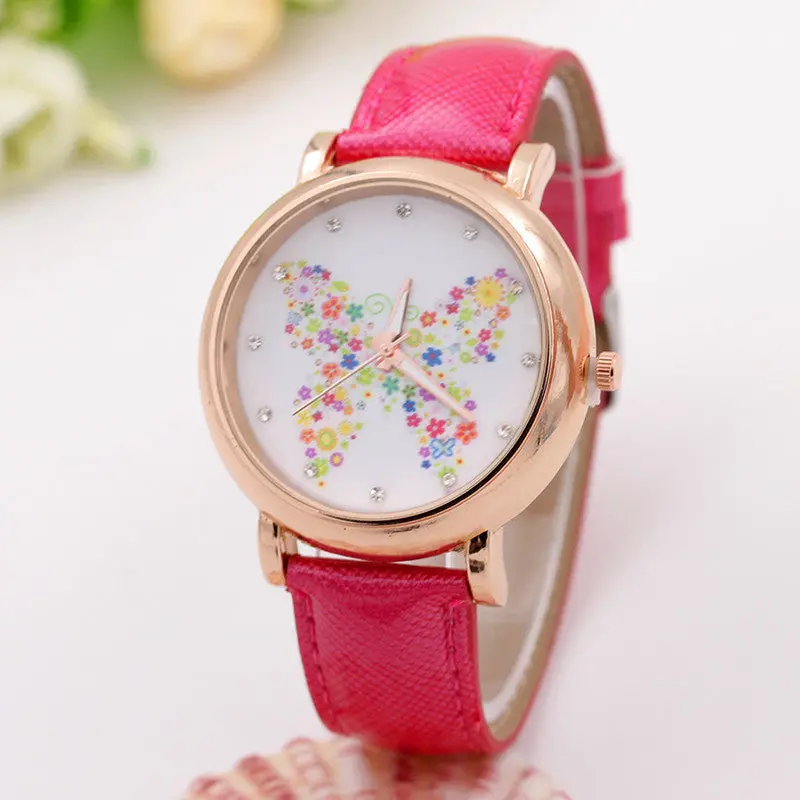 Ladies Wrist Watch Butterfly Quartz Watch Montre Clock Quartz-Watch Relogio Feminino 4